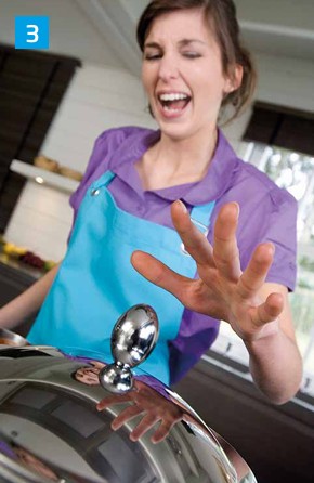 Burn injury while cooking